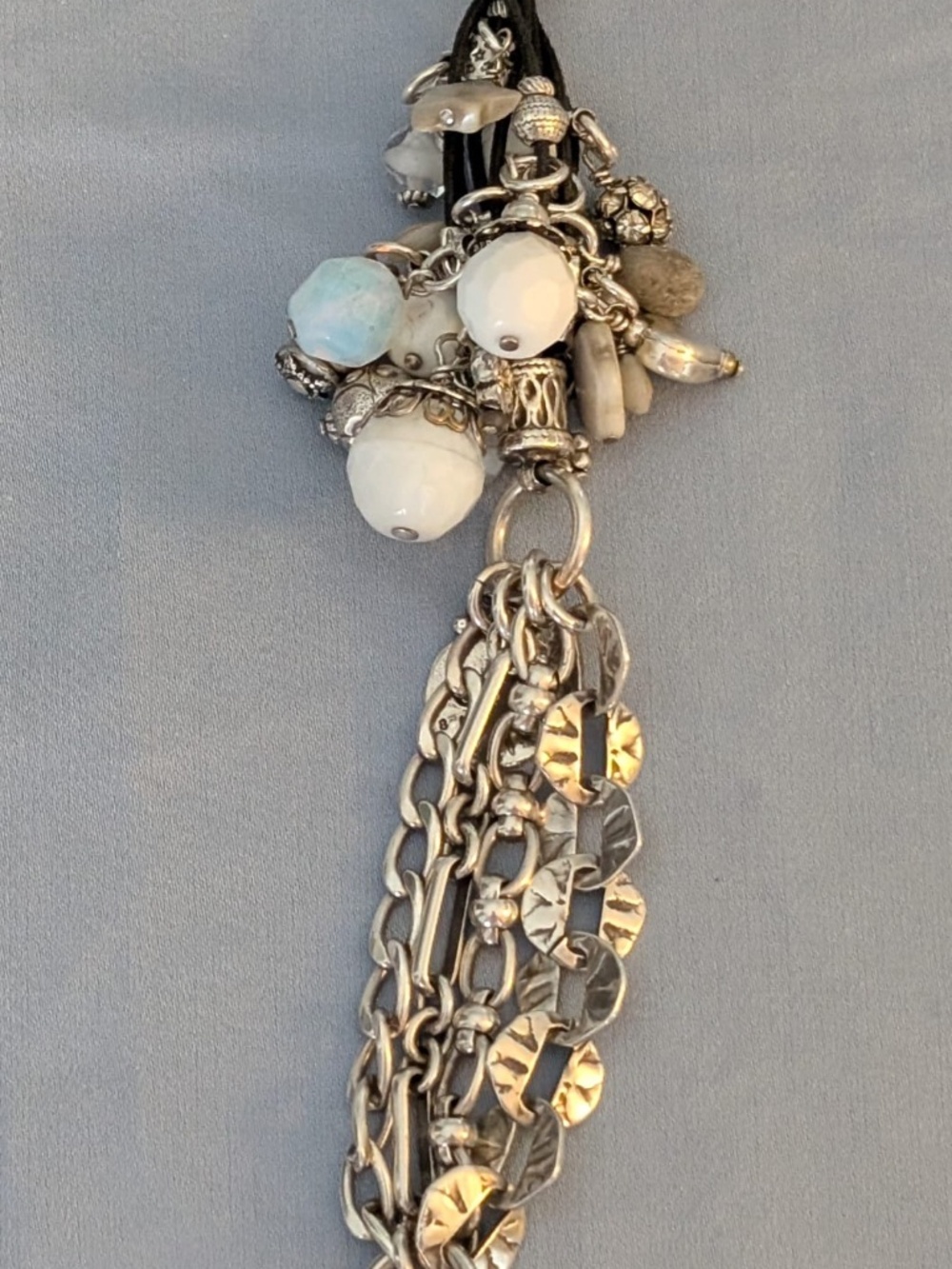 GAS Bijoux Silver and Metal Charm Bracelet